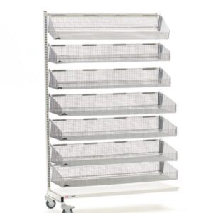 Metro qwikSIGHT Mobile Single-Sided 7-Basket Shelving Add-On Unit