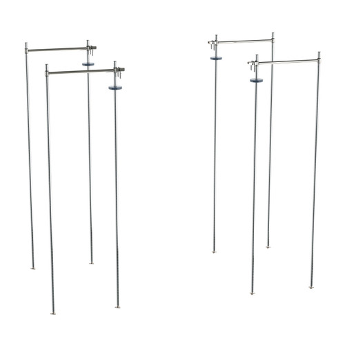 Metro Top-Track Overhead Track Shelving Stationary End Unit Kits for Super Erecta Wire Shelving