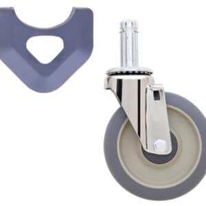 Metro 5" Plated Stem Casters with High Modulus Donut Wheel Treads for MetroMax Industrial Plastic Shelving Racks