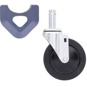 Metro 5" Plated Stem Casters with Resilient Rubber Wheel Treads for MetroMax Industrial Plastic Shelving Racks