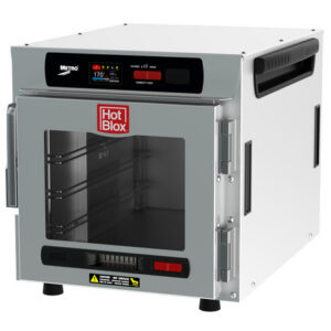 Metro HotBlox Narrow 4-Pan Insulated Countertop/Stacking Holding Cabinet with Clear Door