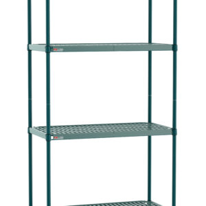 Metro Super Erecta Pro Industrial Wire 4-Shelf Restaurant Shelving Unit with Removable Plastic Mats