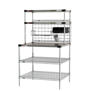Metro Prep Workstation with Overhead Super Erecta Hot Heated Shelves