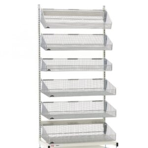 Metro qwikSIGHT Stationary Single-Sided 6-Basket Shelving Unit