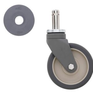 Metro 5" Polymer Stem Casters with Polyurethane Wheel Treads for Super Erecta Industrial Wire Shelving Racks