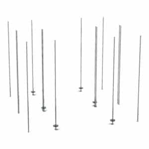 Metro qwikTRAK Floor Track Shelving Double Deep Stationary End Unit Kits for Super Erecta Wire Shelving