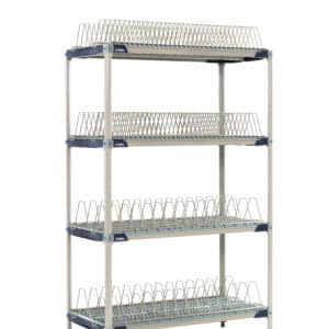 MetroMax i PR48X4 Stationary Drying Rack with Two Tray Racks and Two Pan Racks, 24" x 48" x 74"