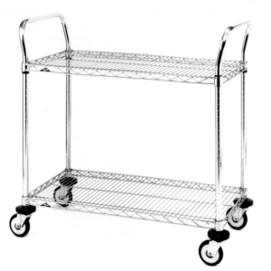 Metro MW Series Utility Cart with 2 Wire Shelves