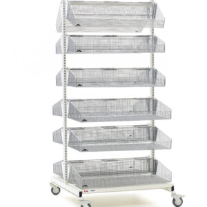 Metro qwikSIGHT Mobile Double-Sided 12-Basket Shelving Unit