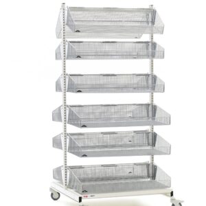 Metro qwikSIGHT Mobile Double-Sided 12-Basket Shelving Unit