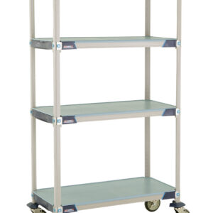 Metro Plastic Shelving Mobile Cart, Solid Shelves