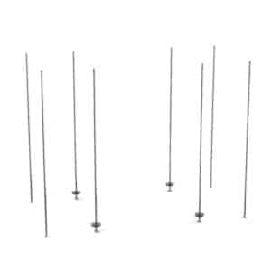 Metro qwikTRAK Floor Track Shelving Stationary End Unit Kits for Super Erecta Wire Shelving
