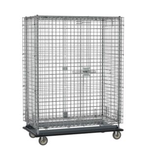 Metro qwikSLOT Chrome Heavy-Duty Mobile Security Shelving Unit