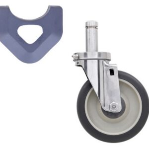 Metro 5" Cart-Washable Stem Casters with Polyurethane Wheel Treads for MetroMax Industrial Plastic Shelving Racks