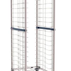 Metro End-Load Stainless Steel/Metroseal Gray Wire Bun Pan Rack