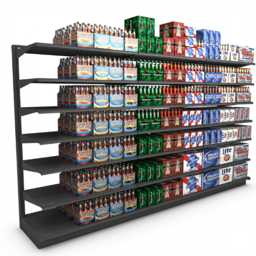 Retail planners discussing store shelving layout.