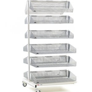 Metro qwikSIGHT Mobile Double-Sided 12-Basket Shelving Add-On Unit