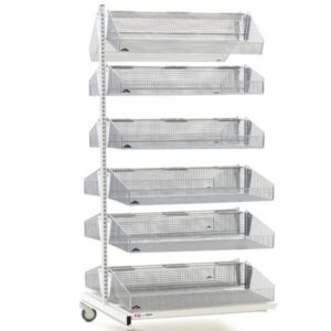 Metro qwikSIGHT Mobile Double-Sided 12-Basket Shelving Add-On Unit