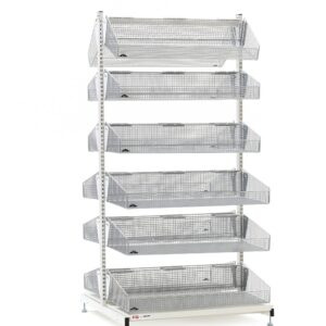 Metro qwikSIGHT Stationary Double-Sided 12-Basket Shelving Unit