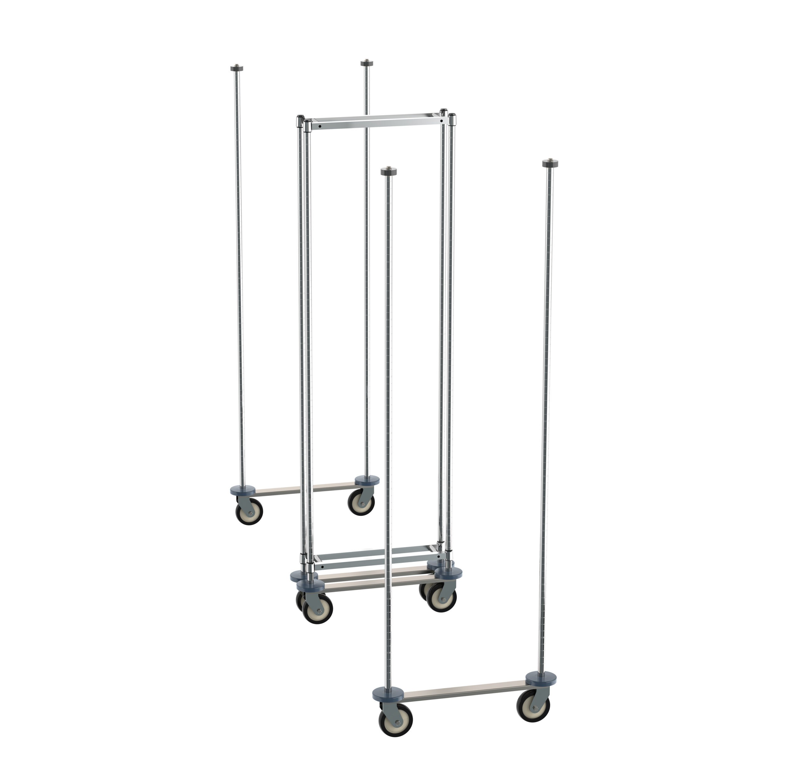 Metro Top-Track Overhead Track Shelving Double Deep Mobile Unit Kits for Super Erecta Wire Shelving