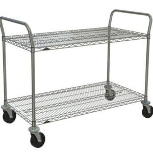 Metro SP Series 2-Shelf and 3-Shelf Utility Carts with Brite Wire Shelves