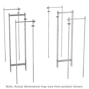 Metro Top-Track Overhead Track Shelving Double Deep Stationary End Unit Kits for Super Erecta Wire Shelving