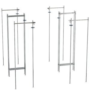 Metro Top-Track Overhead Track Shelving Double Deep Stationary End Unit Kits for Super Erecta Wire Shelving