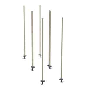 Metro qwikTRAK Floor Track Shelving Double Deep Stationary Intermediate Unit Kits for MetroMax Shelving