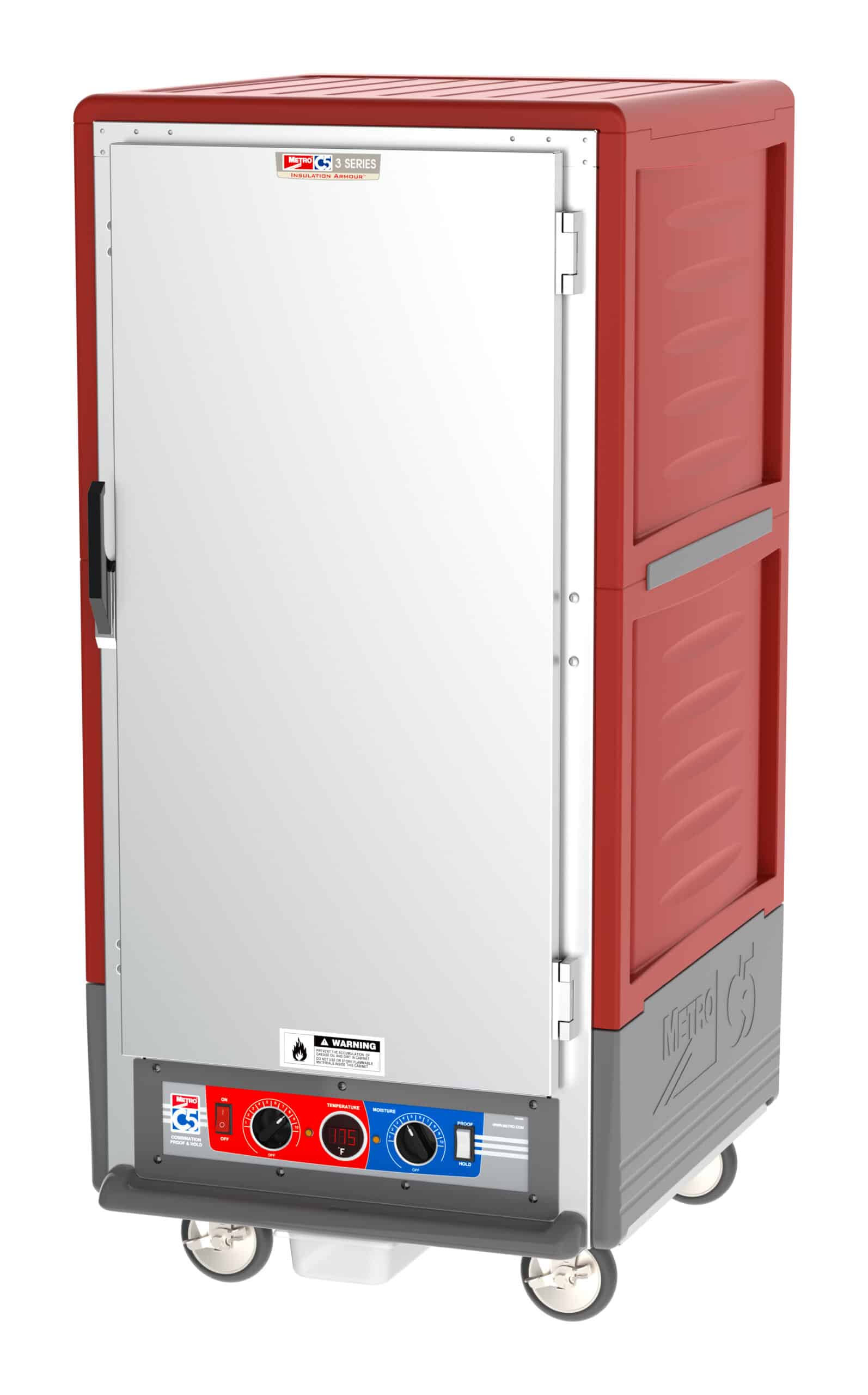 Metro C5 3 Series Insulated Holding/Proofing Cabinet, 3/4 Height, Full Length Solid Door