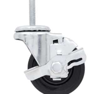 Metro 3TMB 3" Resilient Rubber Swivel/Brake Low Profile Caster for Super Erecta Industrial Wire Shelving Racks