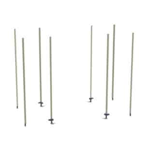 Metro qwikTRAK Floor Track Shelving Stationary End Unit Kits for MetroMax Shelving