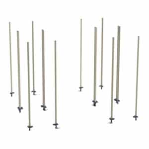 Metro qwikTRAK Floor Track Shelving Double Deep Stationary End Unit Kits for MetroMax Shelving