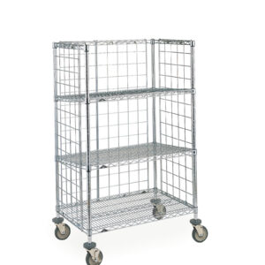 Metro Super Erecta Industrial Wire Slanted Shelving Transport Cart