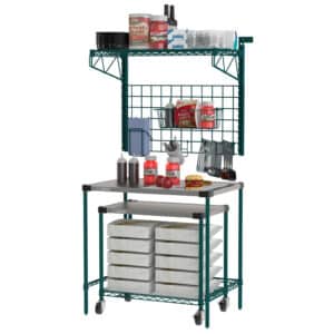 Metro CR2436PTSW Prep Table with SmartWall & Cart